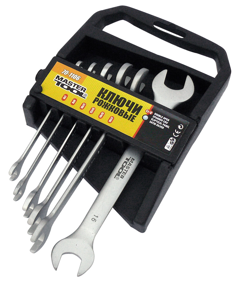 Ручной инструмент Набор ключей MASTERTOOL 70-1106 рожковых (6x7-16x17 мм/6 шт)