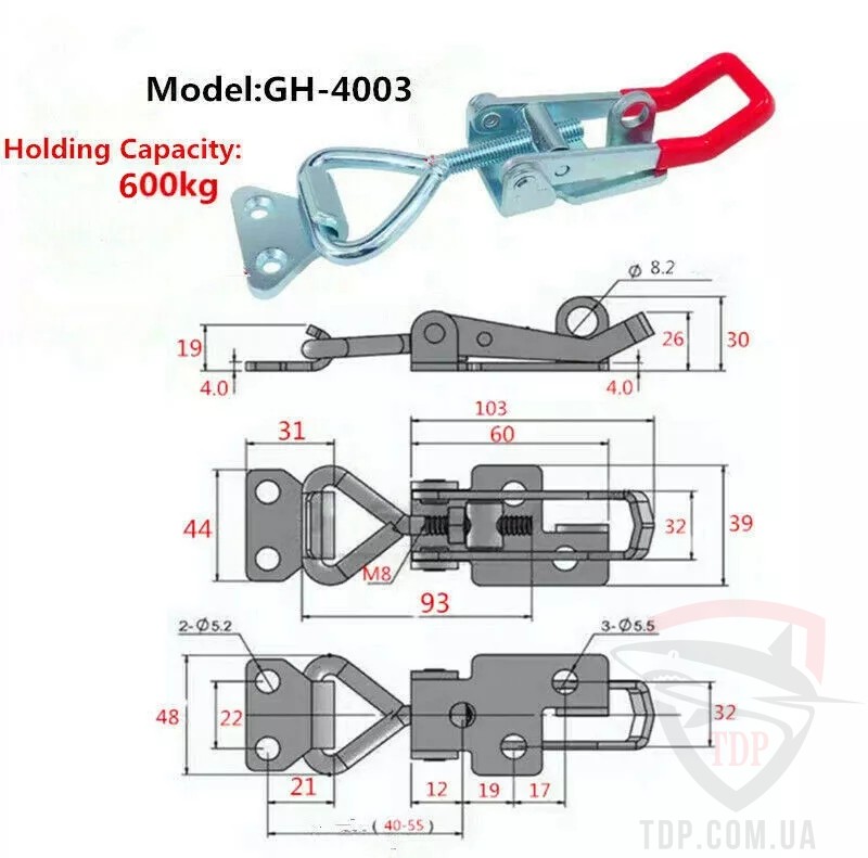 Струбцины и зажимы Струбцина прижимна GH 4003