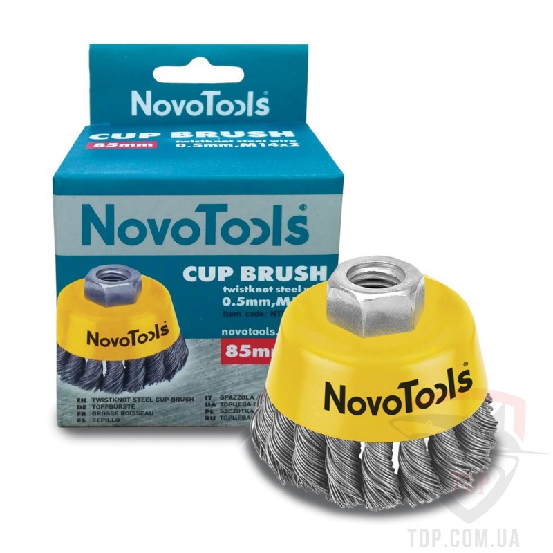 Оснастка Щетка торцевая NovoTools 75 мм плетеная сталь