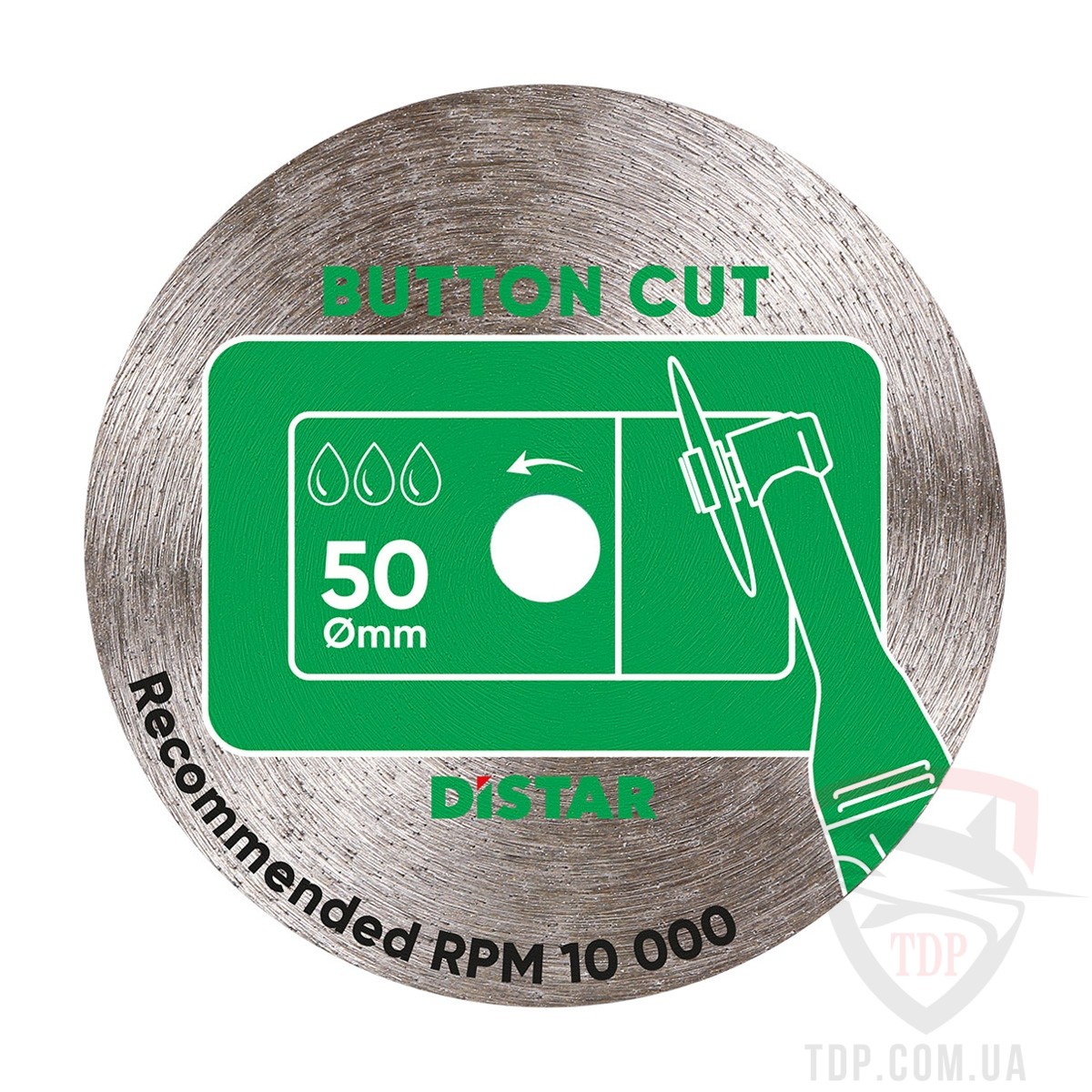 Алмазный инструмент Диск алмазний по керамограніту Distar ButtonCut 50x0.8x5.8мм (11120159105)