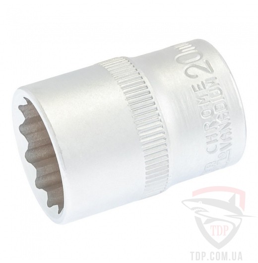 Ручной инструмент Головка торцева MasterTool 12-гранна 1/2" 20x40 мм CRV (78-0620)