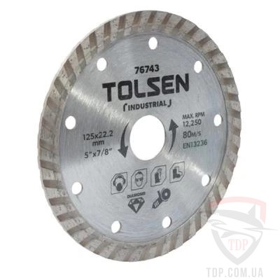 Алмазные диски Диск алмазний Tolsen Profi Turbo 230x22.2x10 мм (76747)