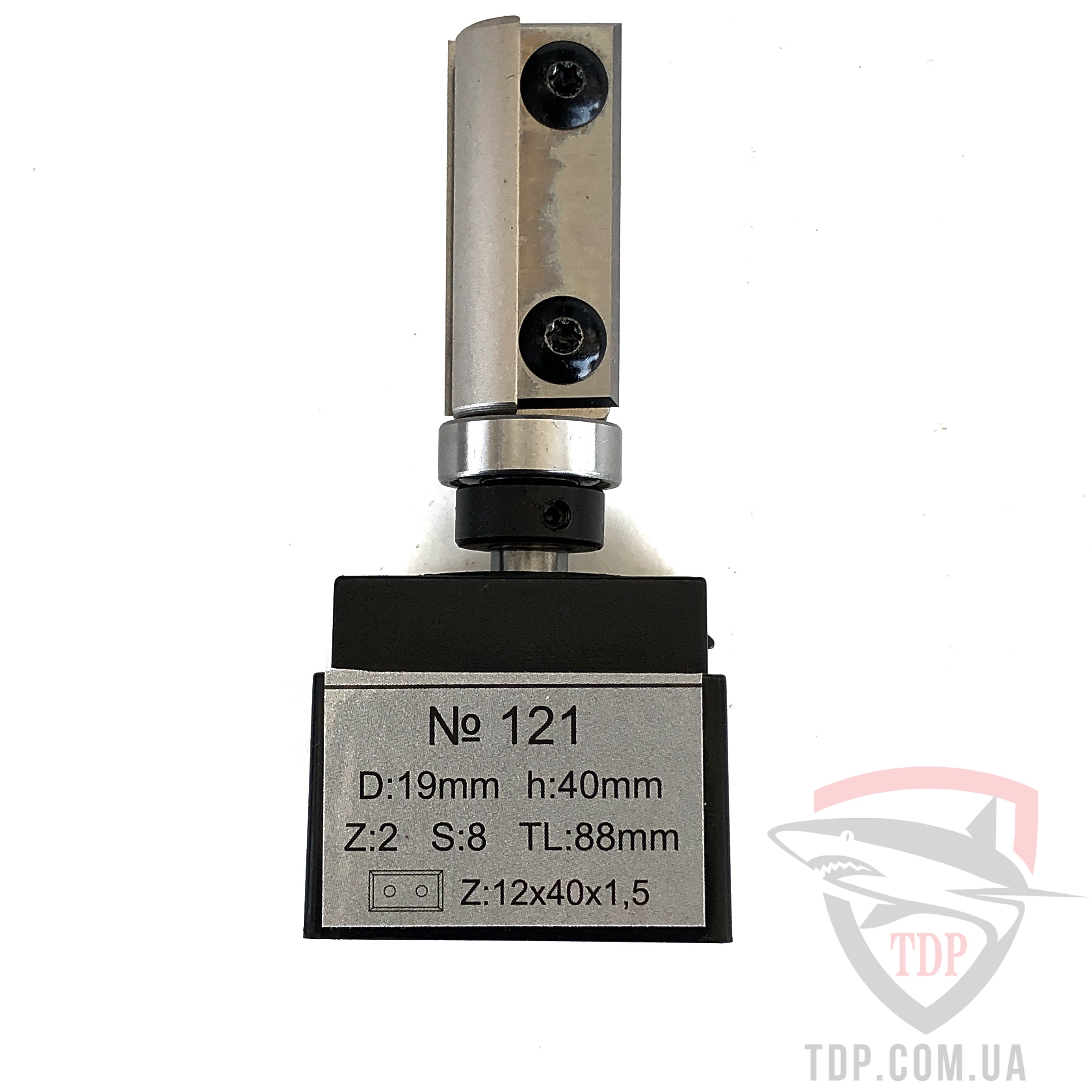 Оснастка Фреза кромочная прямая Глобус PRO 121 D21 h63 d12 z2 с верхним подшипником