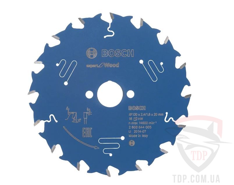Оснастка Пильний диск по дереву Bosch 130x20x16z K2.4/1.6 Expert for Wood