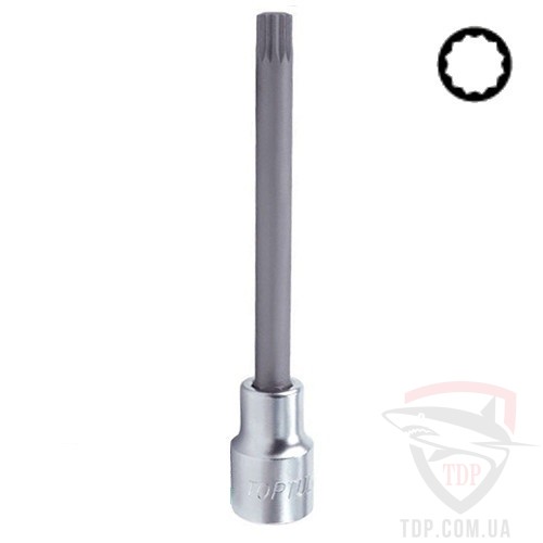 Биты и адаптеры Головка с битой SPLINE M12х140 мм 1/2" TOPTUL (BCMD1612)    