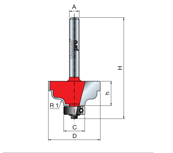 Фреза Freud D31.8 l15 L56.7 кромочная калёвочная