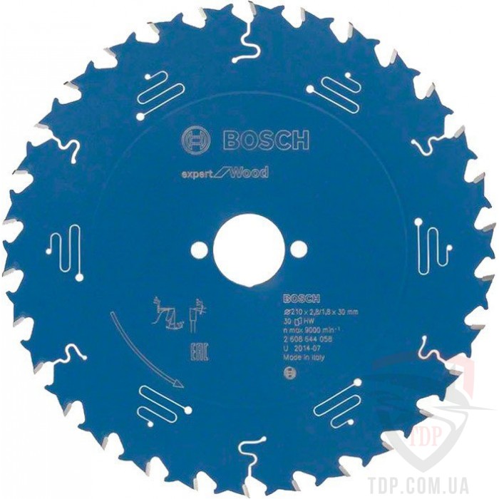 Оснастка Пильний диск по дереву Bosch 210x30x30z K2.8/1.8 Expert for Wood