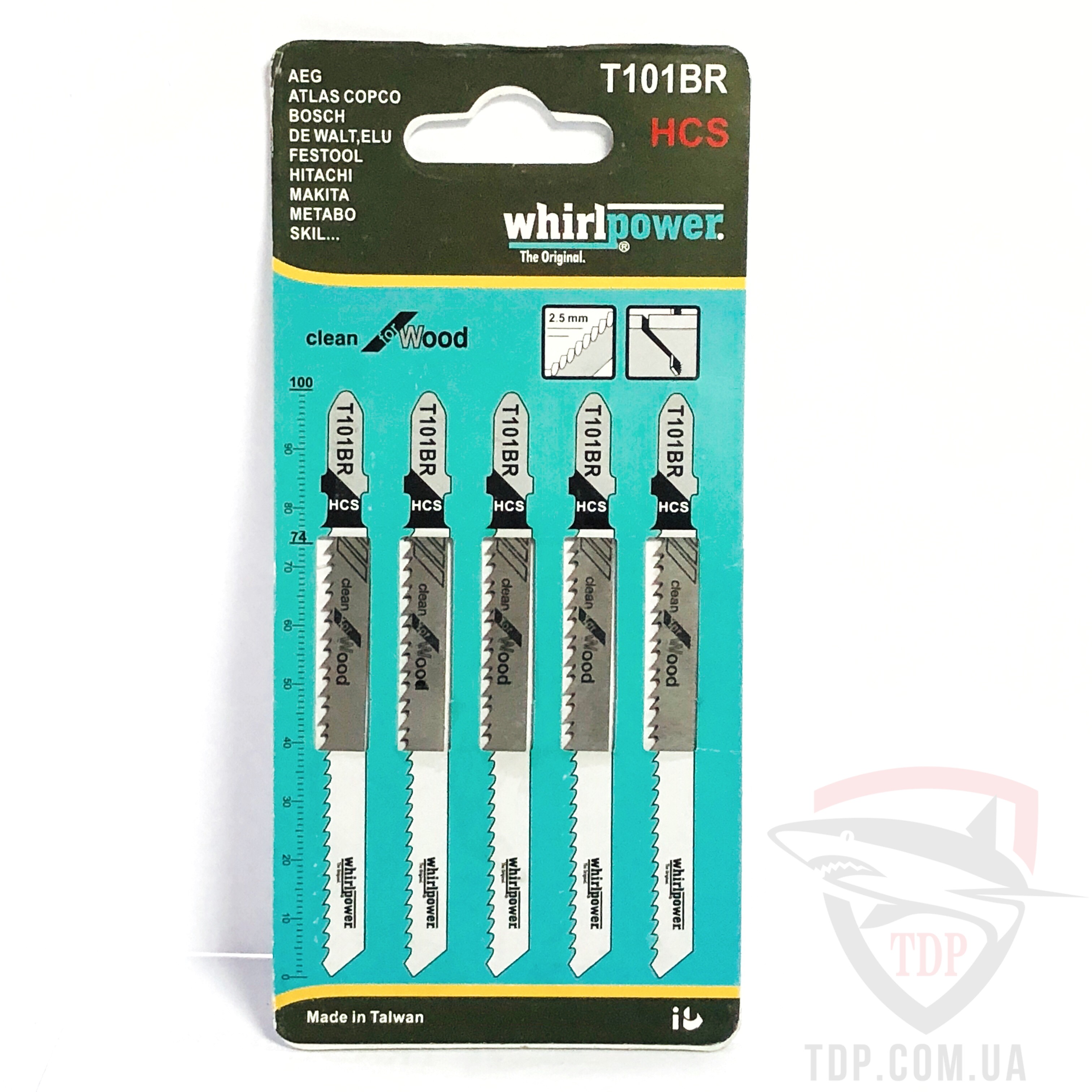 Оснастка Набор полотен для лобзика Whirlpower 101 BR (77101BR)																	