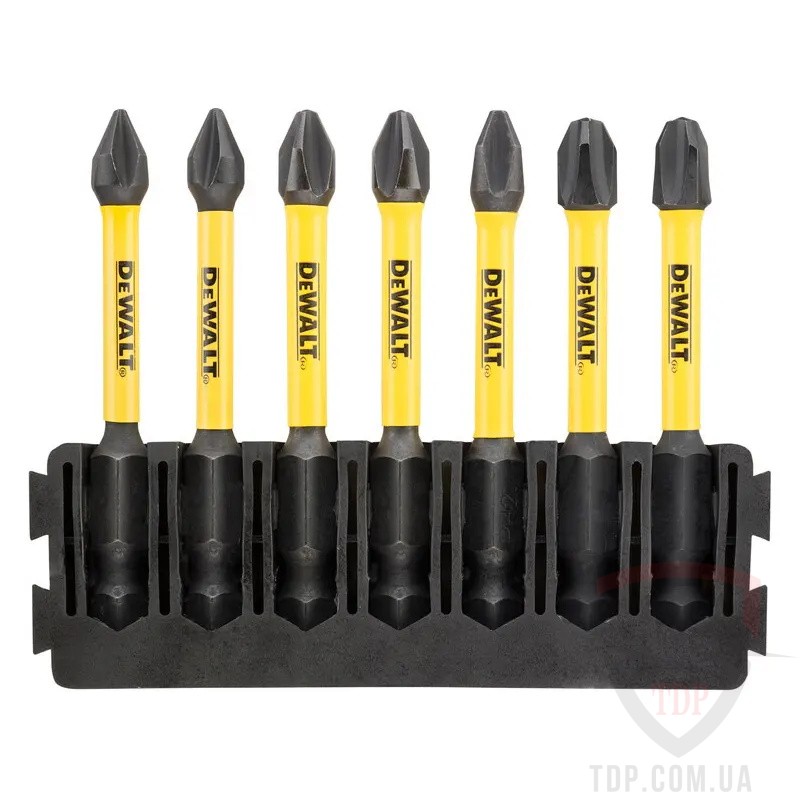 Биты и адаптеры Касета з бітами DeWALT FlexTorq 57 мм Рh1, Рh2, Рh3 7шт (DT70818)