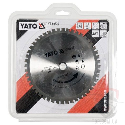 Оснастка Диск пильный по металлу Yato 185x20x48z (YT-60625)