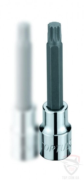 Биты и адаптеры Головка с битой SPLINE M16х100 мм 1/2" TOPTUL (BCRA1616)   