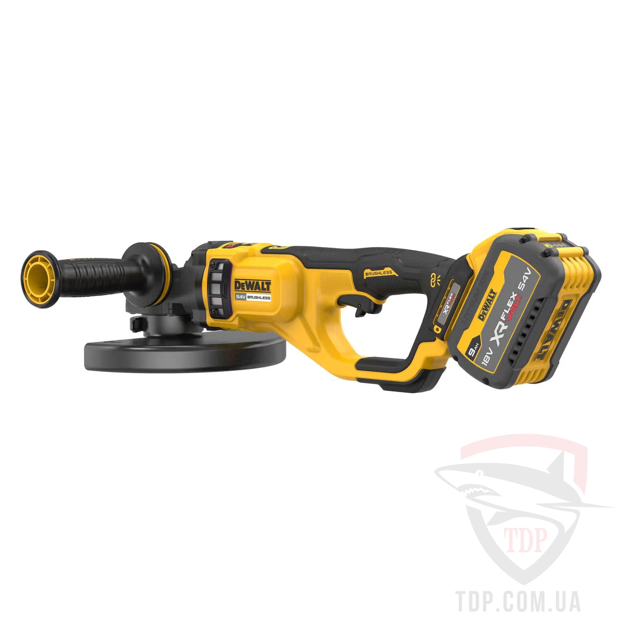 УШМ (Болгарки) Шліфмашина кутова акумуляторна DeWALT XR FLEXVOLT 54B XR Li-lon 230мм (DCG460X2)