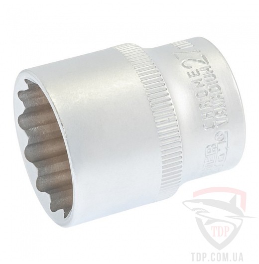 Ручной инструмент Головка торцева MasterTool 12-гранна 1/2" 27x43 мм CRV (78-0627)