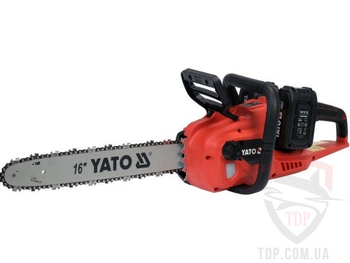 Пилы Пила ланцюгова акумуляторна YATO 36В 2хLi-Ion 18В 4Аг 40 см (YT-828131)