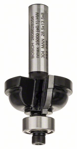 Оснастка Фреза кромочная калевочная Bosch D28.5 d8 h13.5 L54 R6.3 (2608628356)