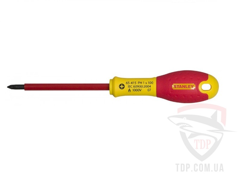 Ручной инструмент Отвертка изолированная Stanley PH1 х 100 мм FatMax (0-65-415)