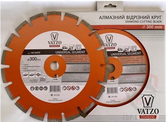 Алмазные диски Диск алмазный по бетону Vatzo Universal сегментный 1A1RSS 600x25.4x10 мм (71411BUNV)