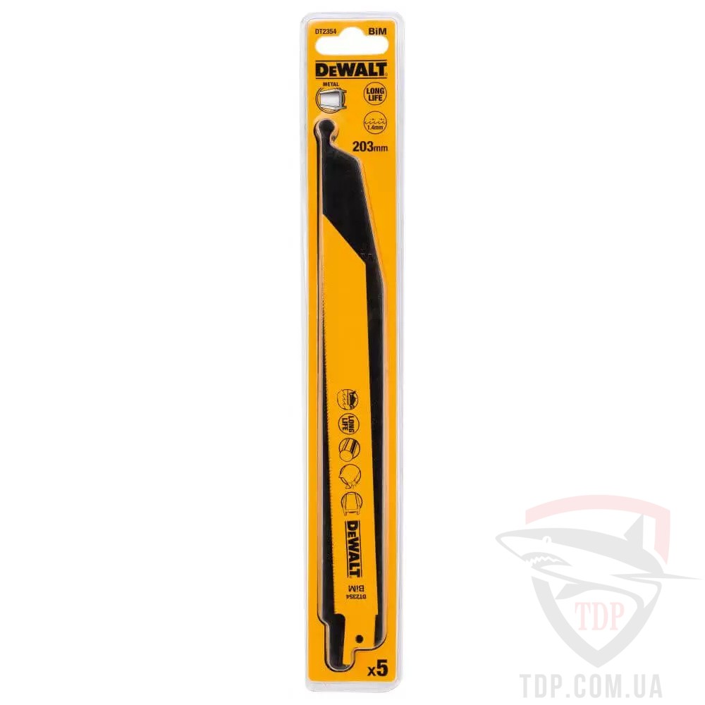 Полотно пильне DeWALT для металу 203 мм 18 TPI 5шт (DT2354) - Фото №2