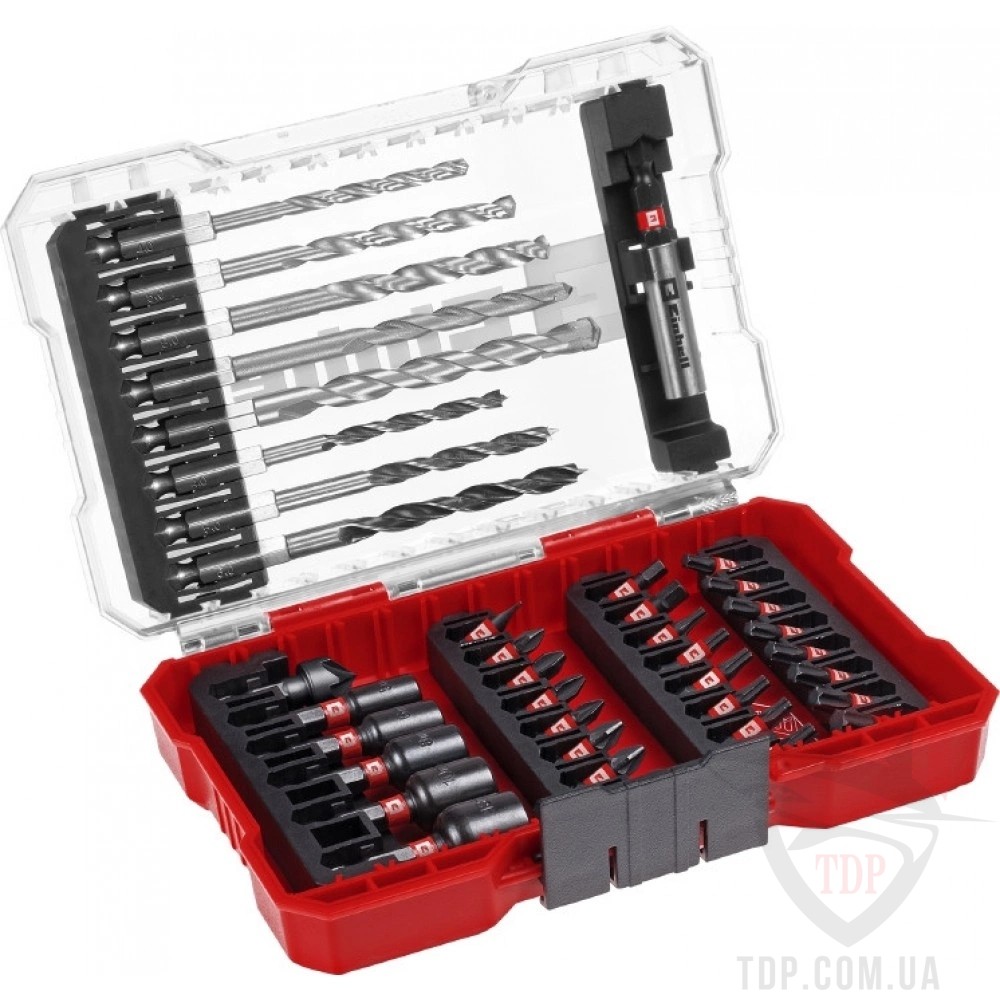 Биты и адаптеры Набір біт головок і свердел Einhell M-CASE 39 шт (108759)