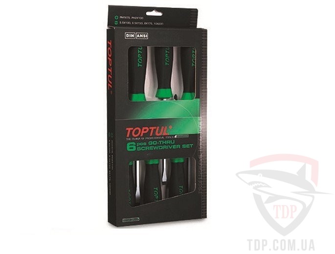 Набор отверток ударных с шестигранником TOPTUL (GAAE0605)