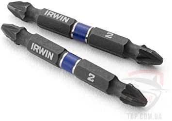 Биты и адаптеры Бита двухсторонняя IRWIN IMPACT 1/4" 60мм PZ2 10шт (1923409)