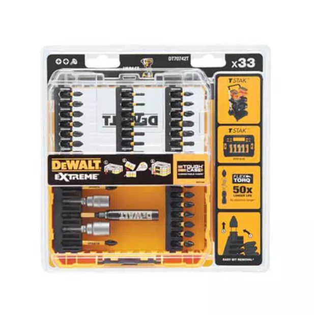 Биты и адаптеры Набор бит DeWALT 33 шт (DT70742T)