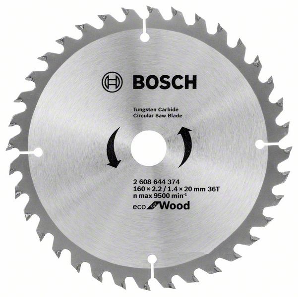 Оснастка Пильный диск BOSCH 160x20/16x36z ECO for Wood (2608644374)