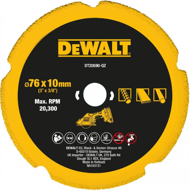 Пильные диски Диск пильный DeWALT универсальный 76x9.5x5z (DT20590)