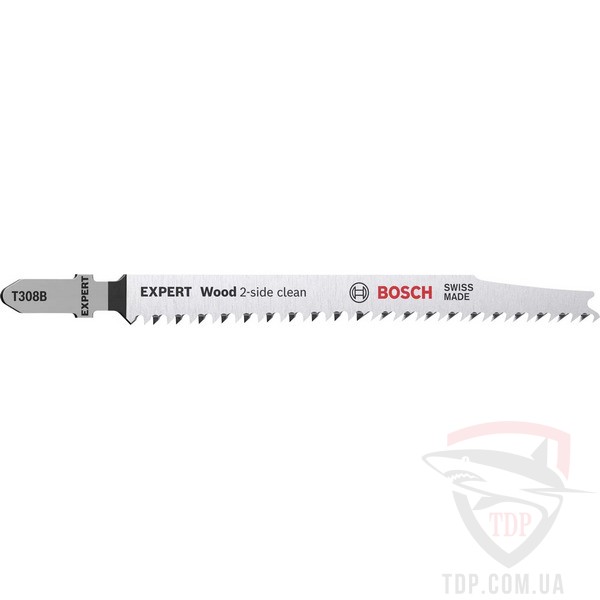 Оснастка Пилки для лобзиків по дереву Bosch Expert Wood 2-side Clean T308B 100 шт (2608900553)