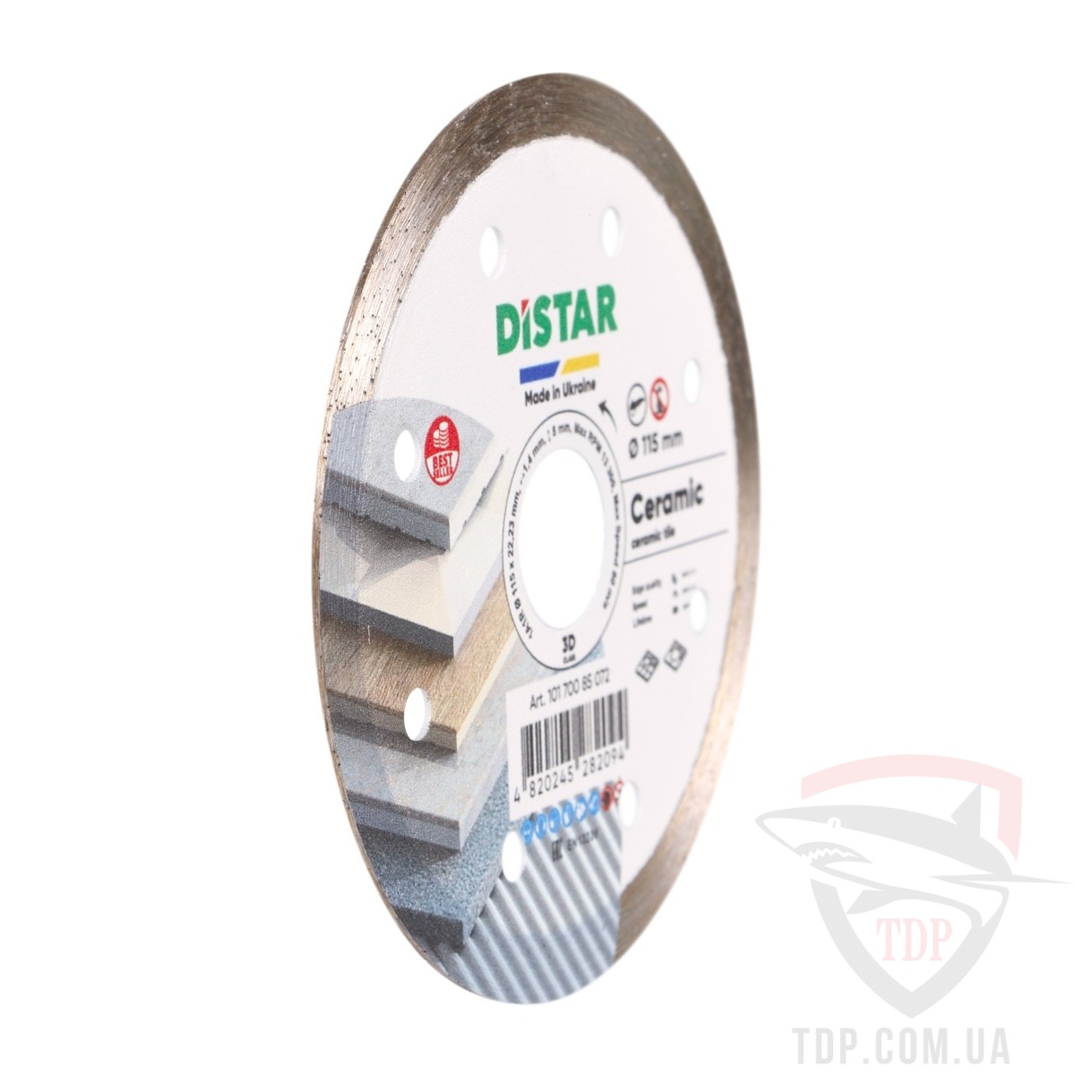 Диск алмазний по керамограніту Distar Ceramic 115x1.4x8x22.23мм (10170085072) - Фото №4