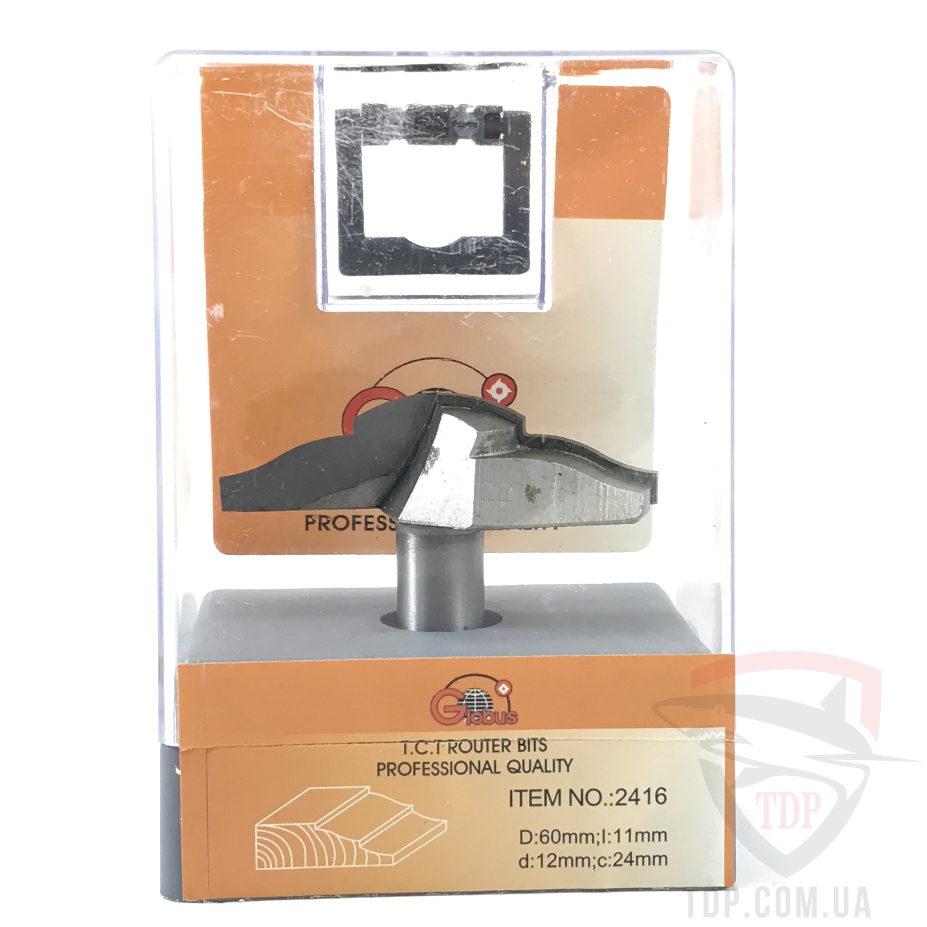 Фреза ГЛОБУС 2416 d12 D60 Фигирейная горизонтальная