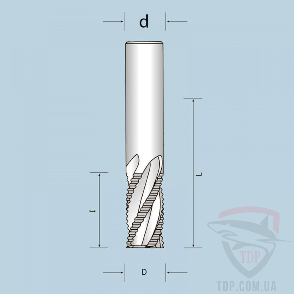 Оснастка Фреза спиральная со стружколомом NordUtensili D18 d18 L100 h52 z4 (13318005221)