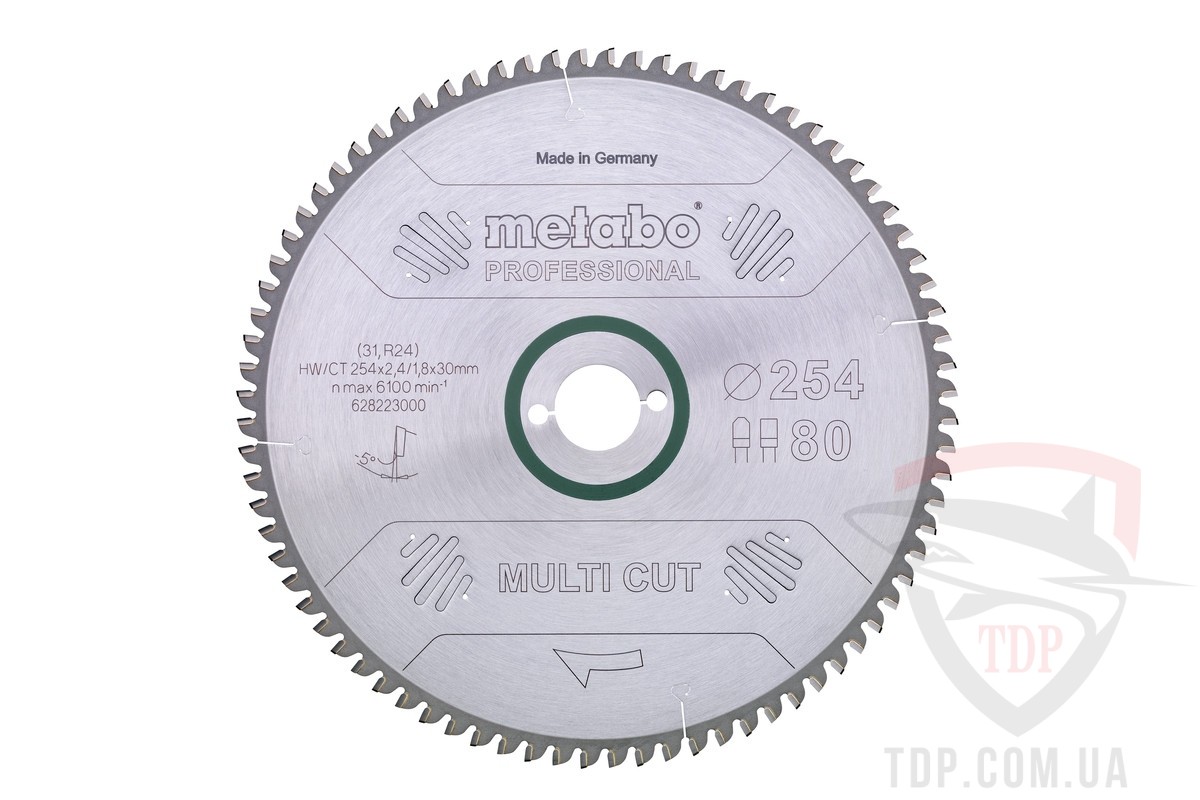 Пильний диск по ламінату Metabo Multi Cut Professional 254x30x80z (628223000)