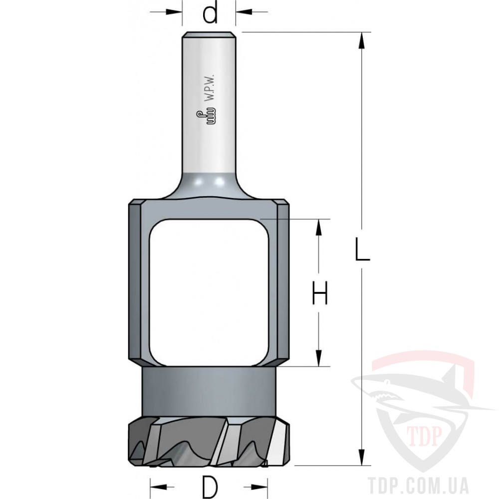 Оснастка Пробочник W.P.W D20 d13 L140 h32 Z4 (MN20008)