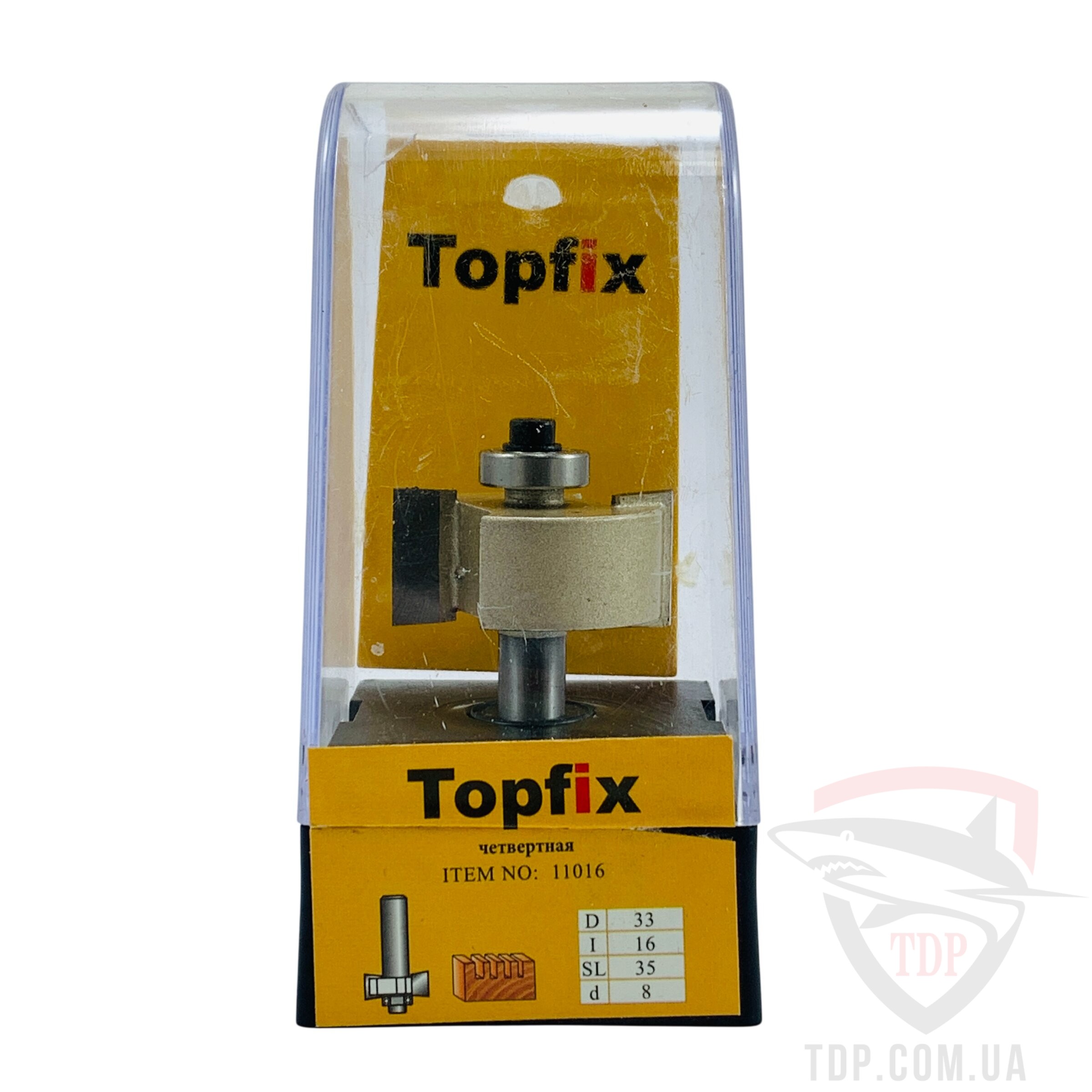 Фреза кромкова фальцева Topfix 1023 D33 d8 L60 h16 z2 (11016) - Фото №2
