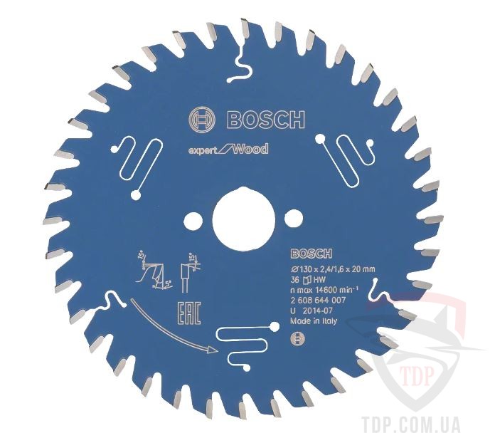 Оснастка Пильний диск по дереву Bosch 130x20x36z K2.4/1.6 Expert for Wood
