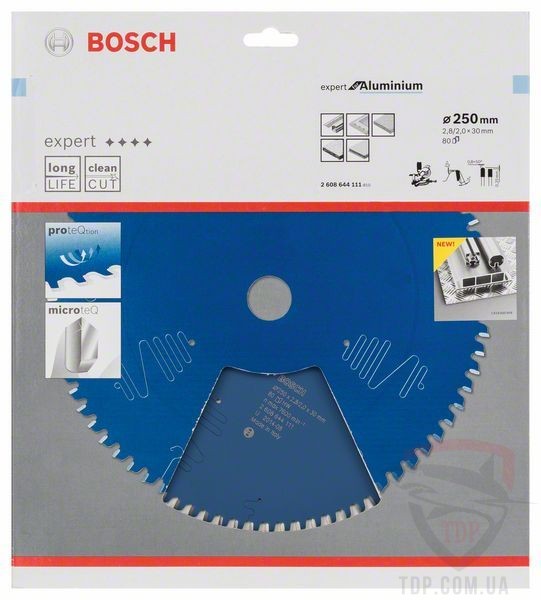 Пильний диск по алюмінію Bosch 250x30x80z K2.8/2 Expert for Aluminium - Фото №2