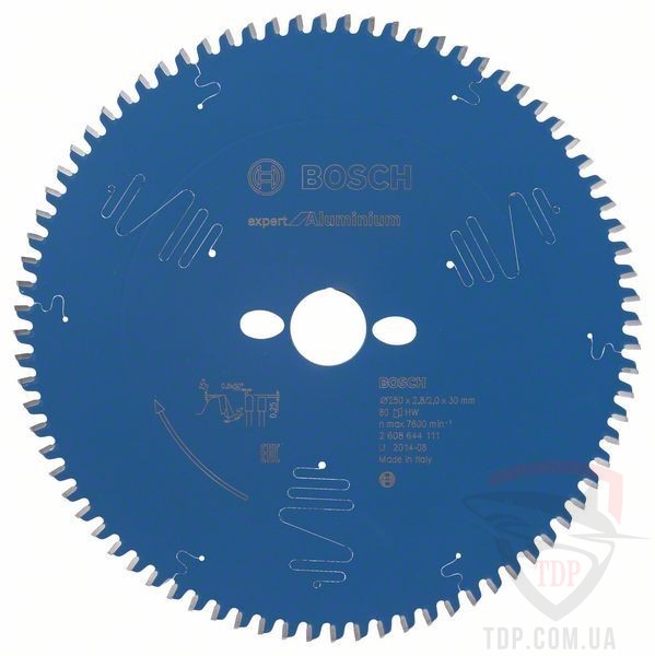 Оснастка Пильний диск по алюмінію Bosch 250x30x80z K2.8/2 Expert for Aluminium