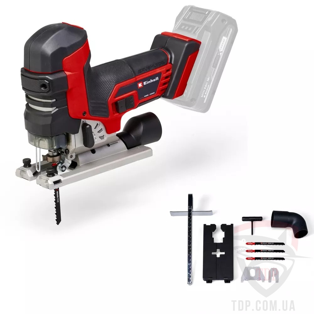 Электроинструмент Лобзик акумуляторний T-подібний Einhell X-Change 18В (4321265)