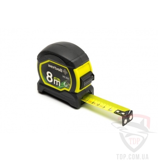 Рулетка Wertvoll з магнітом 8м x 25мм (MS-2825)