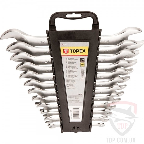Ручной инструмент Набор ключей рожковых Topex 6-32 мм 12шт (35D657)