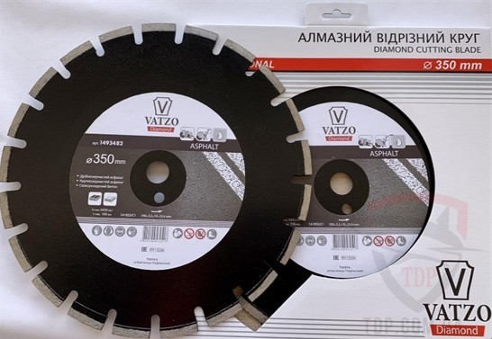Алмазный инструмент Диск алмазный по асфальту Vatzo Asphalt 1A1RSS 300x25.4x10 (71300BASPH)