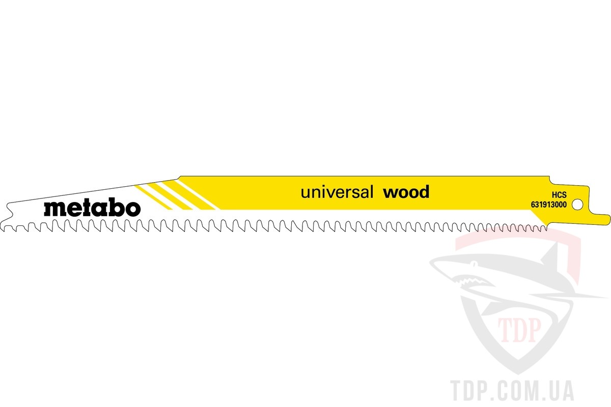 Оснастка Полотно для шабельних пил Metabo Universal Wood 200мм 5шт (631913000)