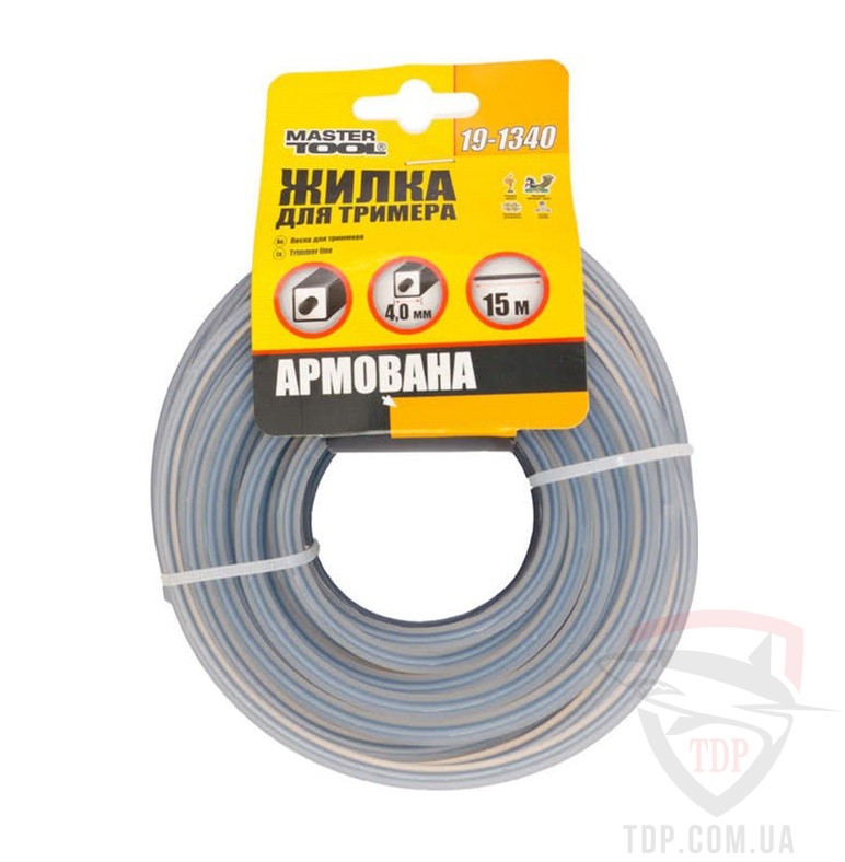 Садовая техника Леска MASTER TOOL для триммера квадрат 4.0мм x 15м (19-1340)