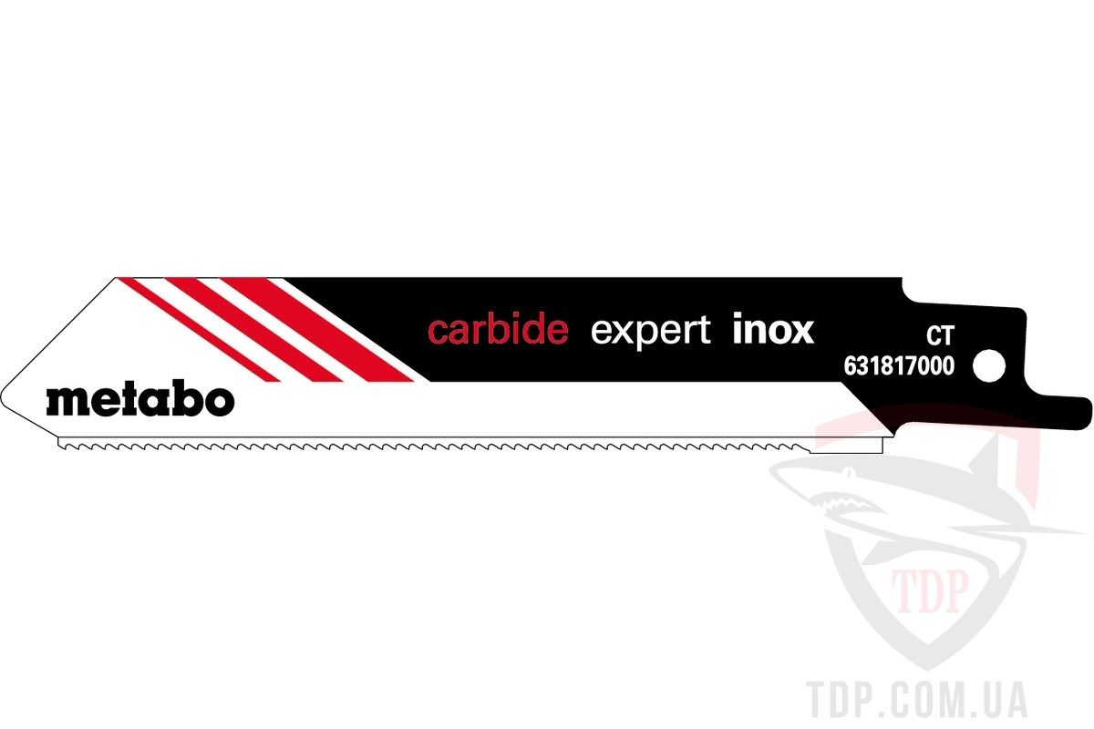 Оснастка Полотно для шабельних пил Metabo по нержавіючій сталі Expert Inox 115мм 2шт