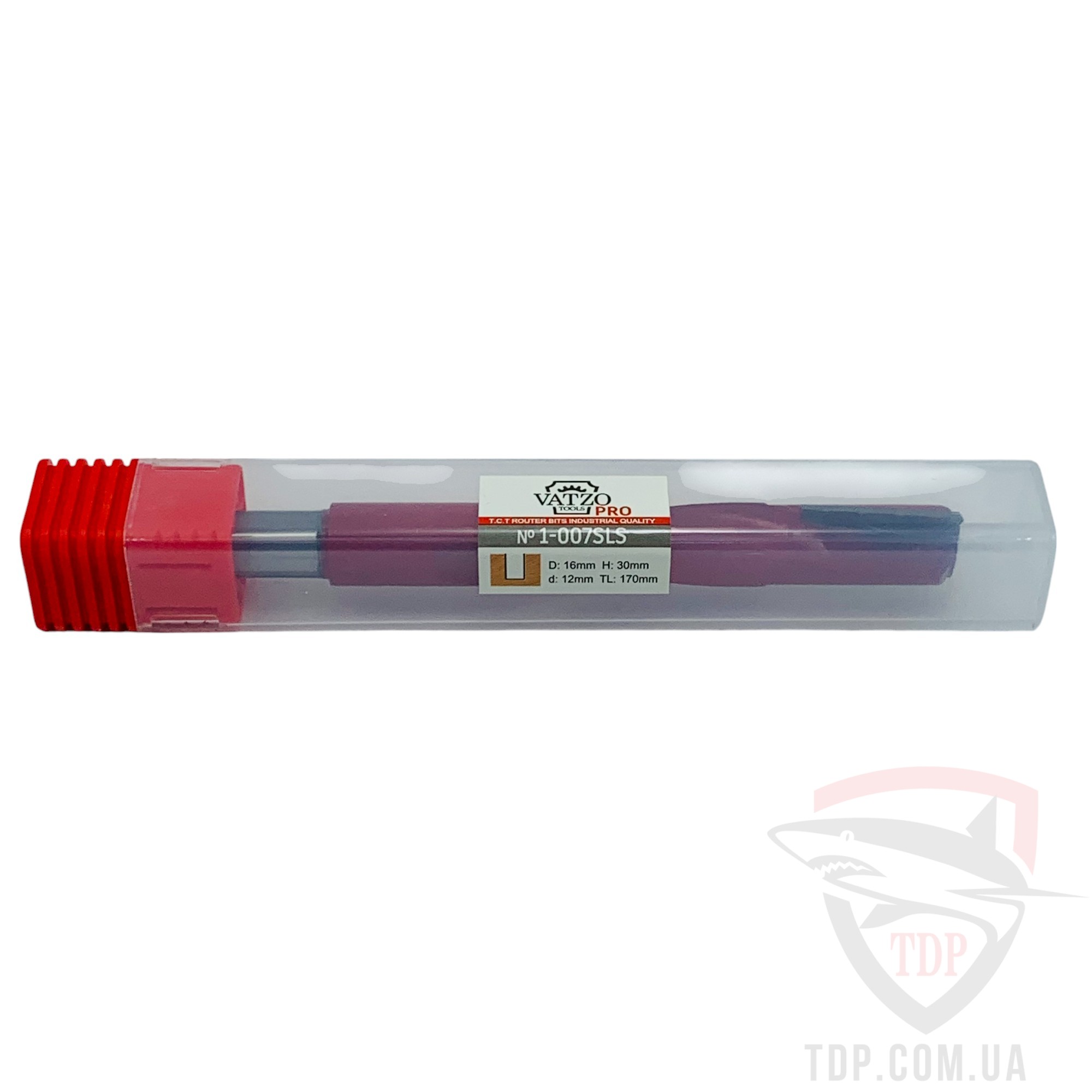 Фреза для врізки замків VATZO 1007 SLS 170PRO D16 d12 L170 h30 - Фото №4