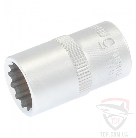 Ручной инструмент Головка торцева MasterTool 12-гранна 1/2" 15x40 мм CRV (78-0615)