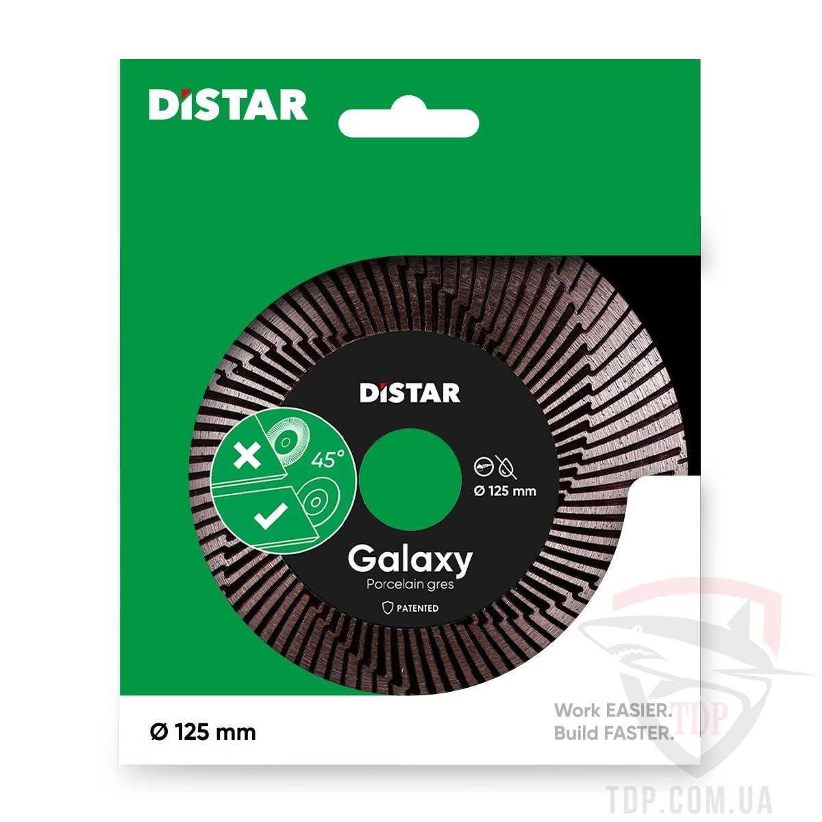 Диск алмазний по керамограніту Distar Galaxy 125x1.6x30x22.2мм (11120159100) - Фото №4