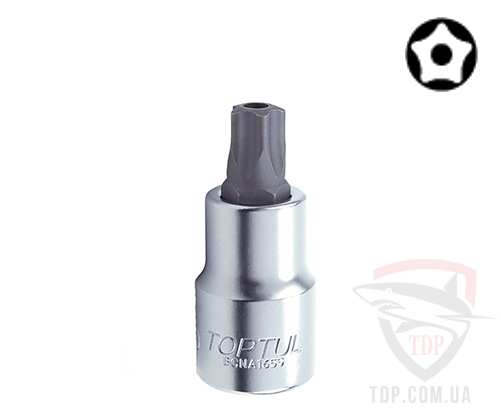 Биты и адаптеры Головка с битой TORX T20х37 мм 1/4" 5-гранной TOPTUL (BCNA0820)  