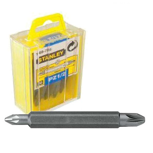 Биты и адаптеры Бита Stanley двухсторонняя PZ1-2 * 25 мм (10 шт.) (1-68-786)